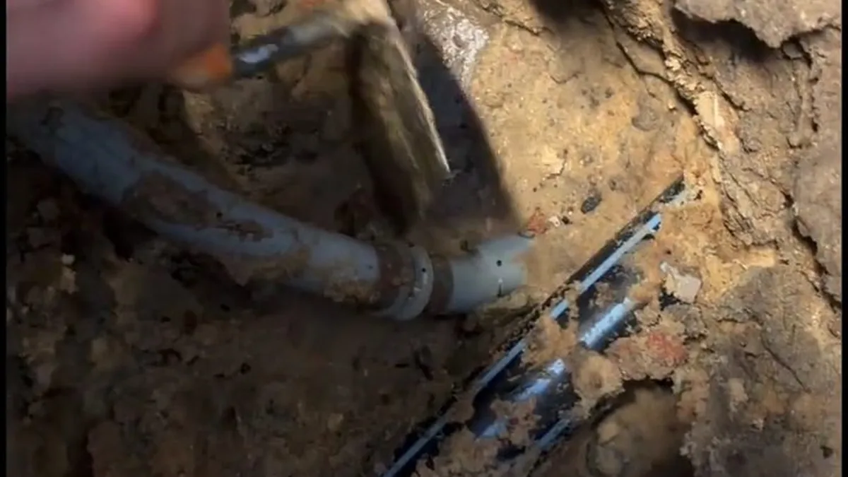 damaged sewer or cast iron drain pipe exposed for repair shown as hero overview for Plumber in the Big Tree Area of Glendora, CA