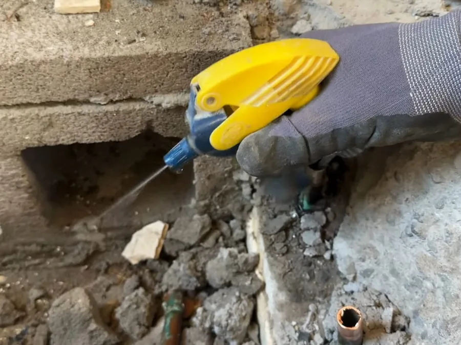 leak detection tool or exposed pipe area used to trace hidden water shown as main detail for Copper Pinhole Leaks in South Glendora's 1950s-70s Tract Homes: Why They Cluster
