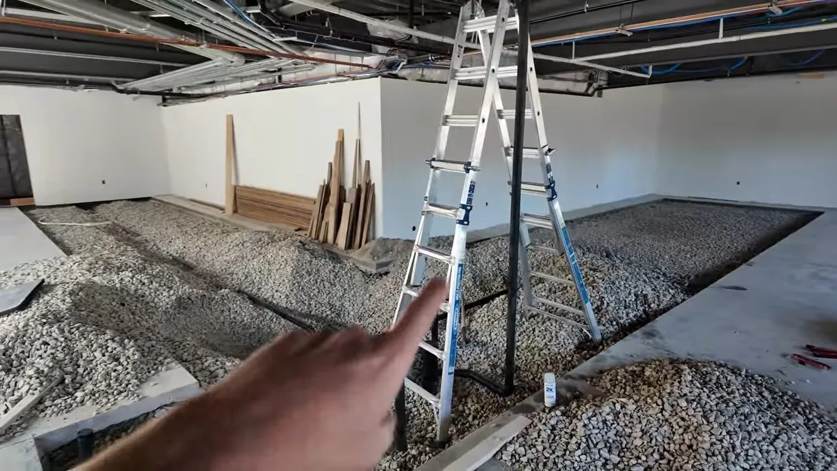 commercial plumbing rough-in with overhead lines and construction access shown as hero overview for Plumber on the Foothill Boulevard Corridor, Glendora CA