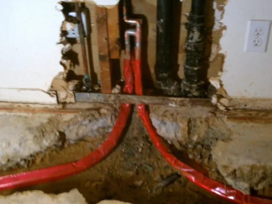 new pipe, fittings, and wall access visible during repiping work shown as main detail for PEX vs Copper Repipe for Glendora Homes: Cost, Lifespan, and What Fits Your House