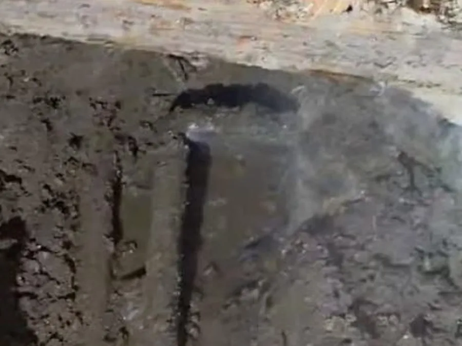 concrete slab opening and marked pipe route during leak repair shown as main detail for Slab Leaks in North Glendora and Foothill Homes: How Alluvial Soil Movement Causes Them