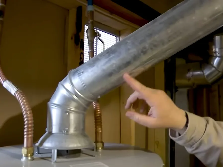 tank water heater piping and service components being inspected shown as secondary detail for Water Heater Repair in Glendora, CA