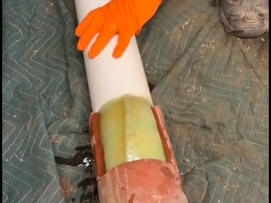 outdoor water service line and supply connection being repaired shown as secondary detail for Plumber in West Glendora, CA